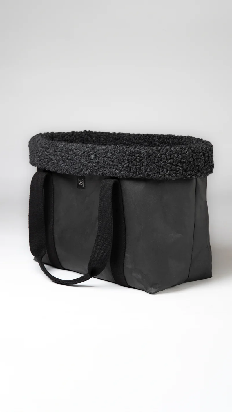 Dorothea Charcoal Dog Bag Bouclé Wool 2.8 Duepuntootto Design for Dogs