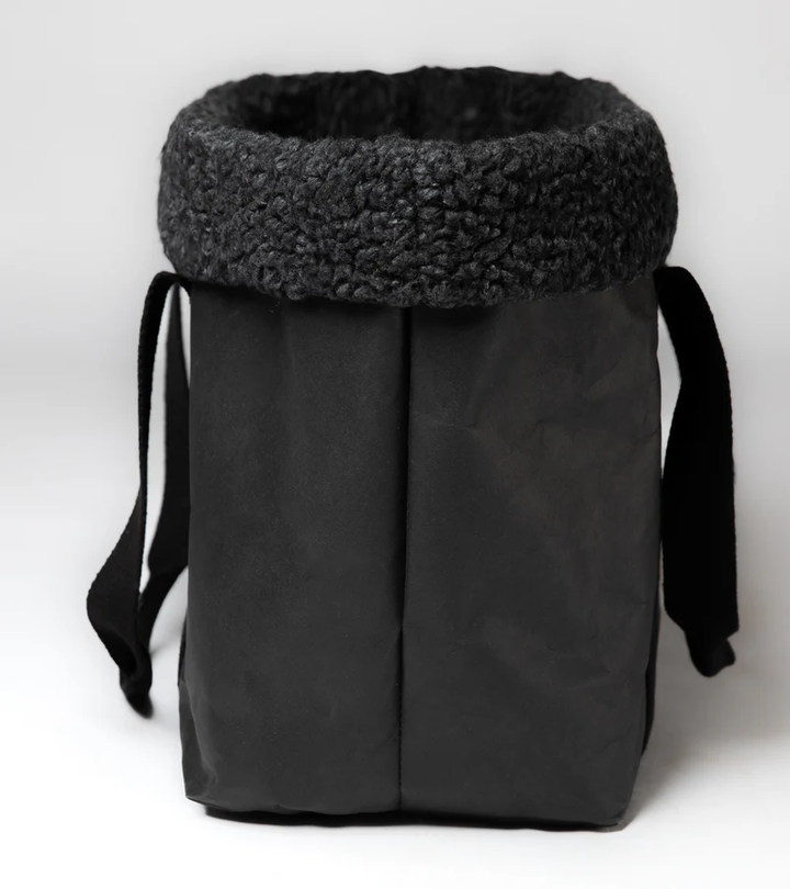 Dorothea Charcoal Dog Bag Bouclé Wool 2.8 Duepuntootto Design for Dogs