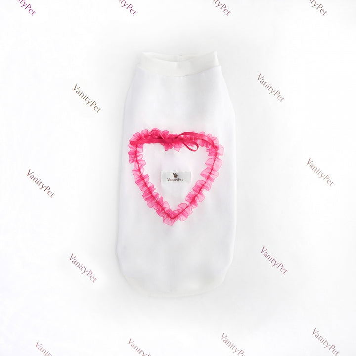 Sweet Heart Fashionable and Luxury Dog T-Shirt with Hearts Vanity Pet