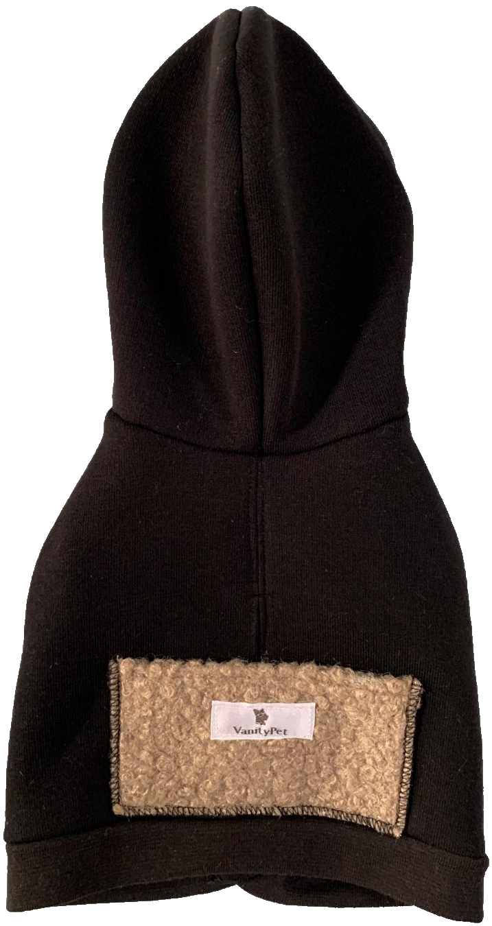 Sherpa RG Dog Sweatshirt with Hood and Back Pocket | Vanity Pet