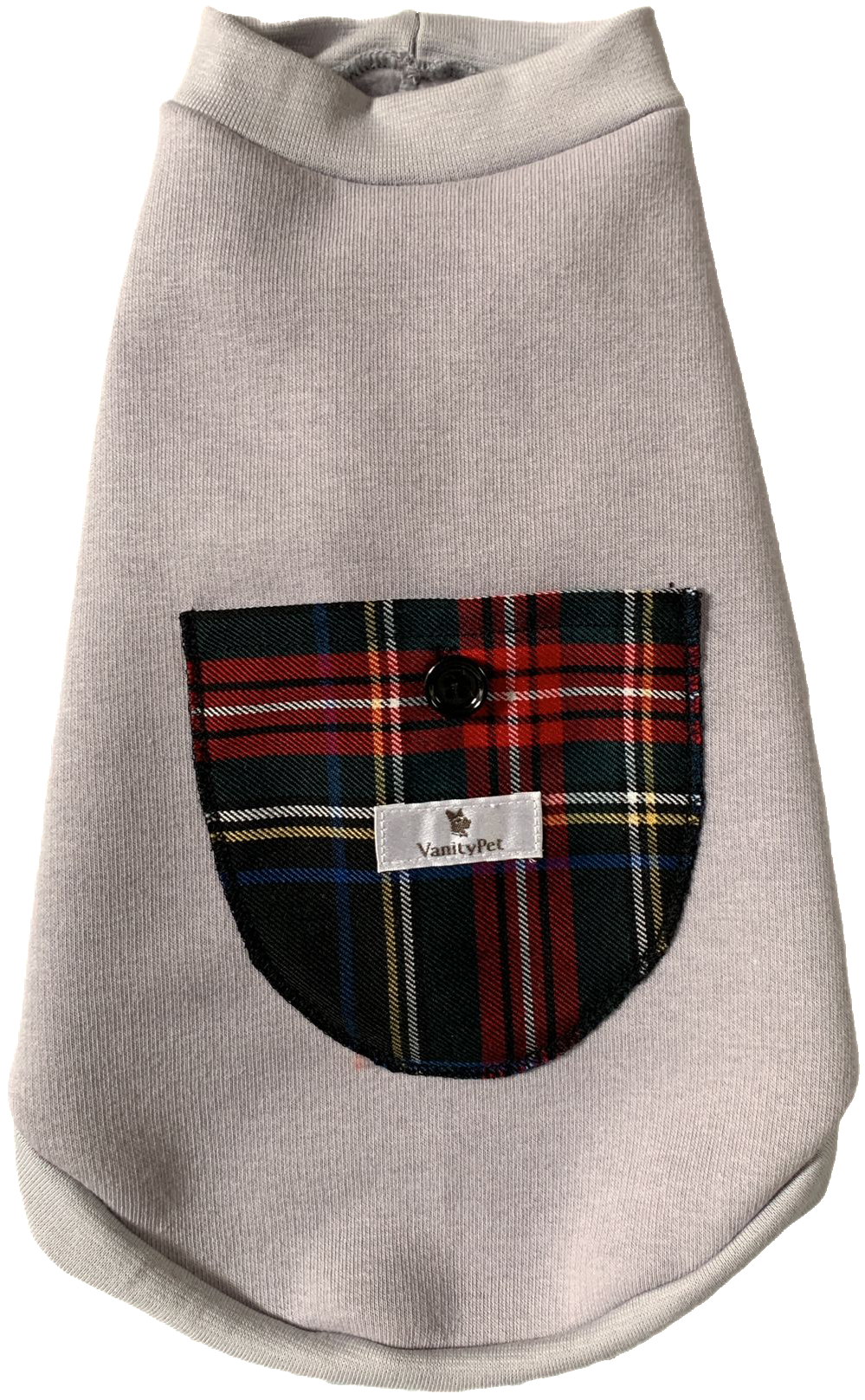 Tartan PK Cotton Dog Sweatshirt With Pocket | Vanity Pet