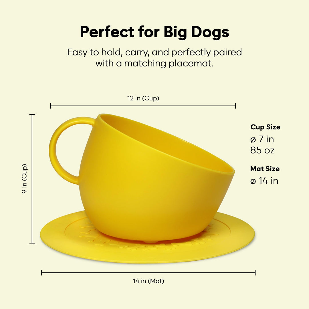 Set Cup Bowl & Mat Stylish EcoFriendly Pet Dining | United Pets Milano