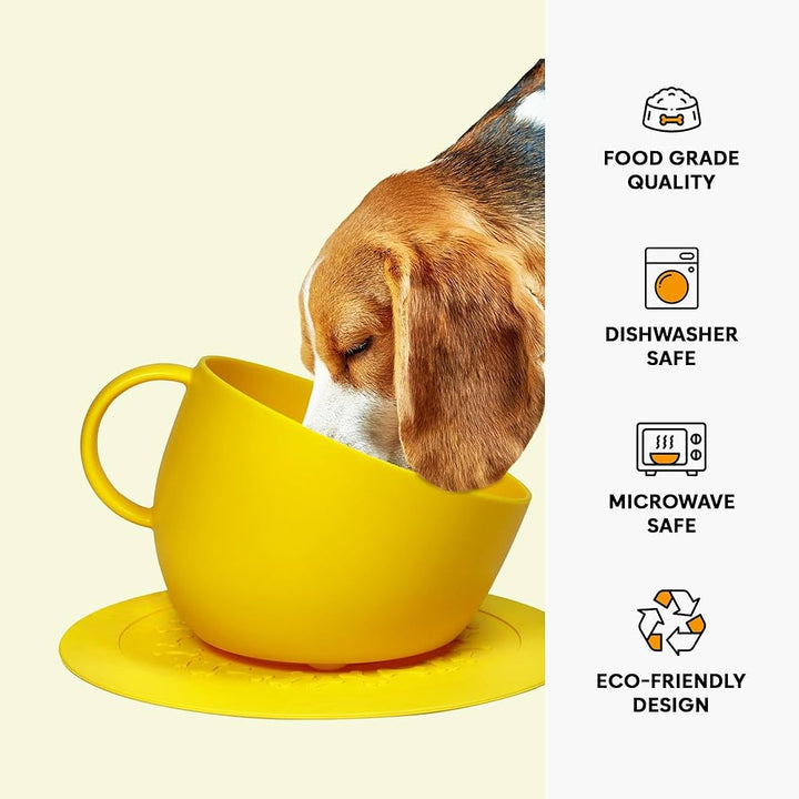 Set Cup Bowl & Mat Stylish EcoFriendly Pet Dining | United Pets Milano
