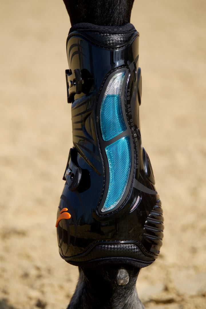 eAirshock Front Fetlock Boots | Equick Luxury Equestrian Gear Made in Italy