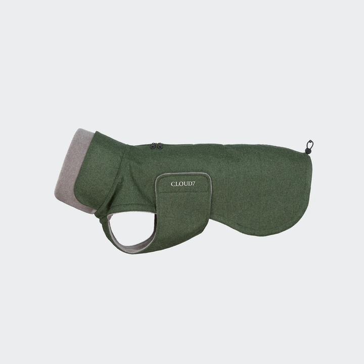 Cloud7 Brooklyn Long Flannel Dog Coat – Fern Green
