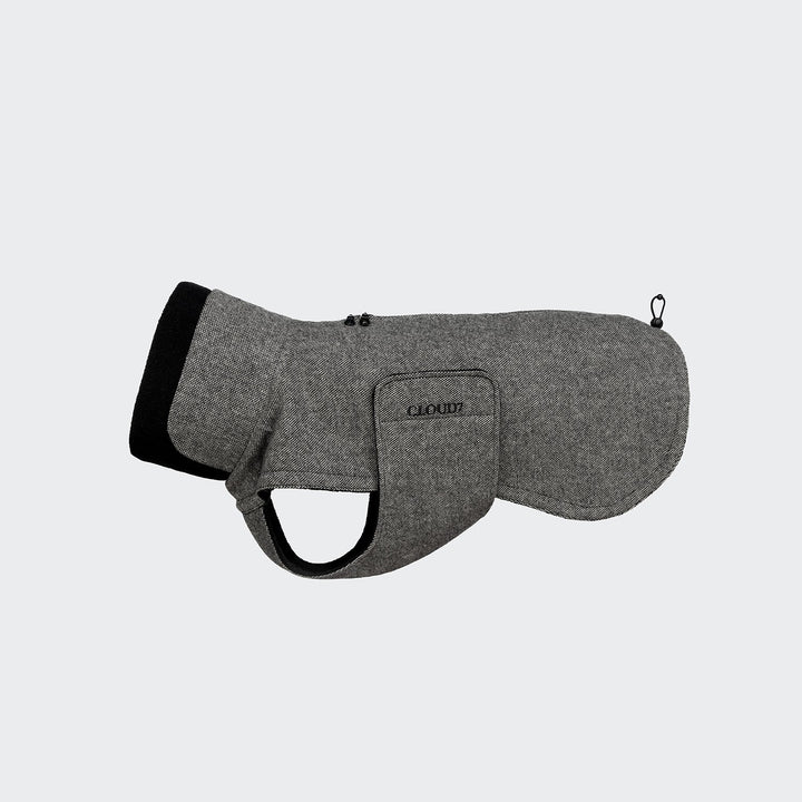 Tweed Black Brooklyn Long Dog Coat by Cloud7