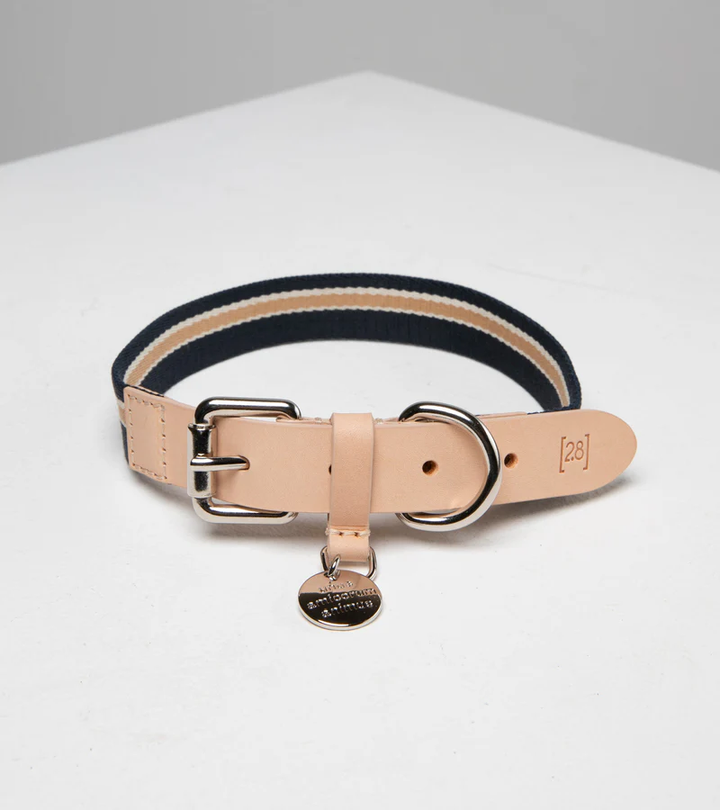 Franco Collar in Ribbon and Leather | 2.8 Duepuntootto Design for Dogs