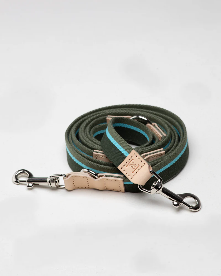 Franco Adjustable-Length Leash in Ribbon and Leather 2.8 Duepuntootto