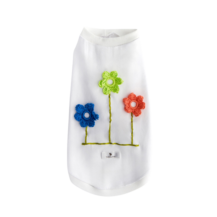 Spring Flower White T-Shirt for Dog | Vanity Pet