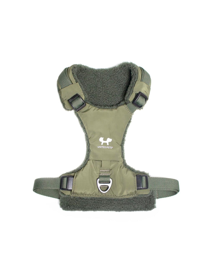 Citylife Soft Plush Dog Harness Green by United Pets | Stylish Comfort