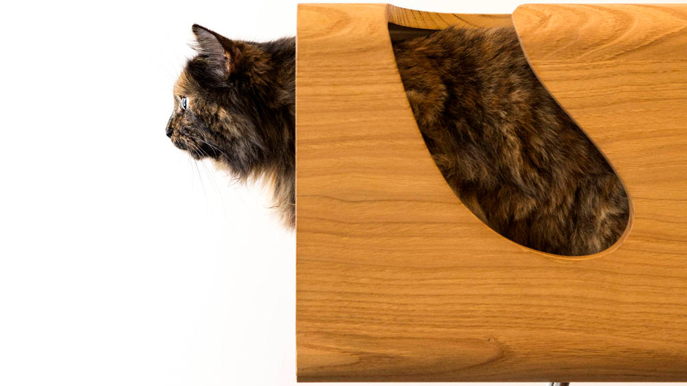 CAT60 Wooden Luxury Cat Bed with Pedestal | Brando Design