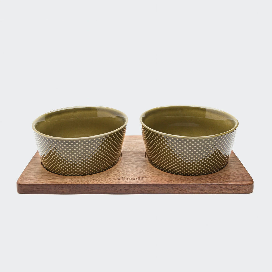 Wooden Feeding Station Set Alain by Cloud7 – Designer Pet Dining