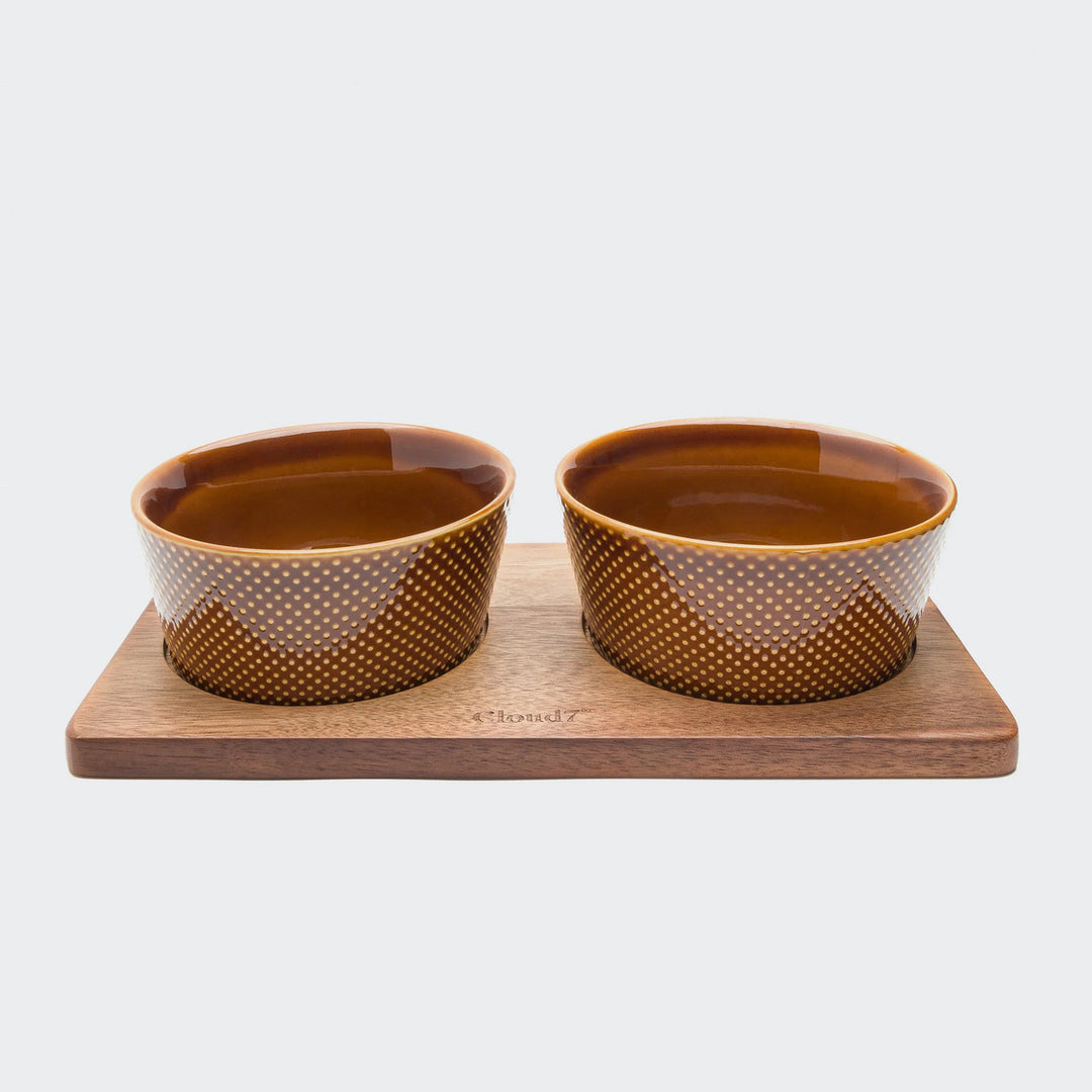 Wooden Feeding Station Set Alain by Cloud7 – Designer Pet Dining