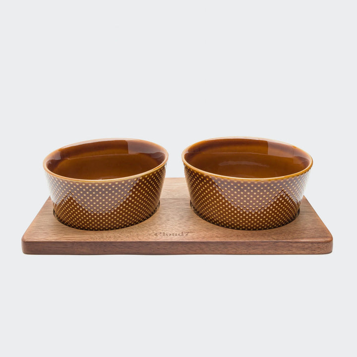 Wooden Feeding Station Set Alain by Cloud7 – Designer Pet Dining