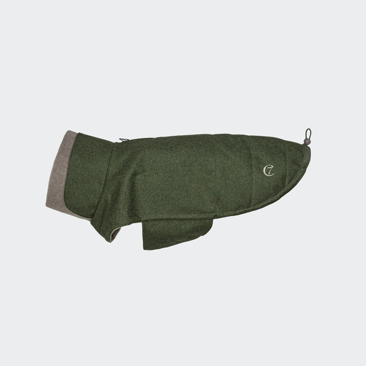 Cloud7 Brooklyn Flannel Dog Coat Fern Green  Warm & Stylish