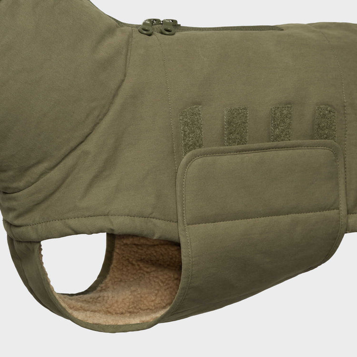 Dog Coat Yukon Teddy Khaki | CLOUD7 Warm Fleece Winter Dog Jacket
