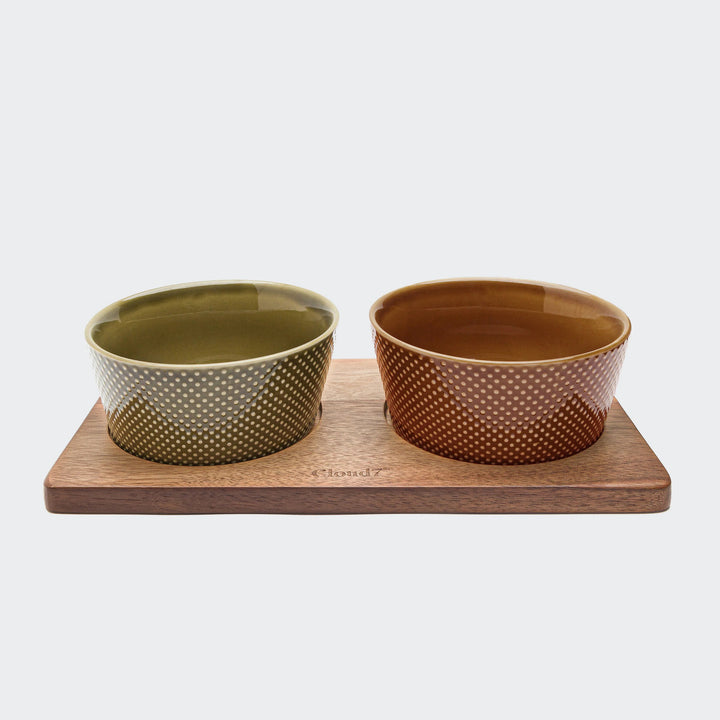 Wooden Feeding Station Set Alain by Cloud7 – Designer Pet Dining