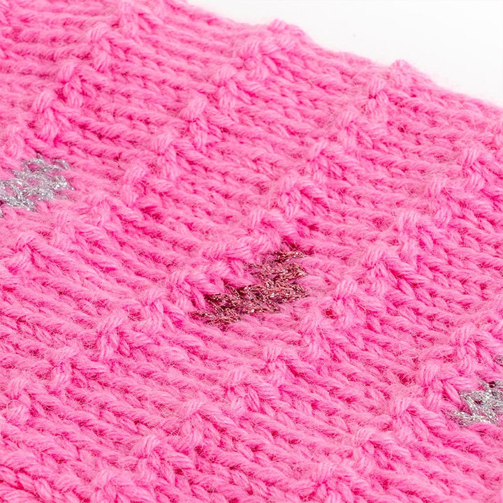 Bright Hearts Sweater for Small Dogs in Pink Baby Alpaca | Vanity Pet