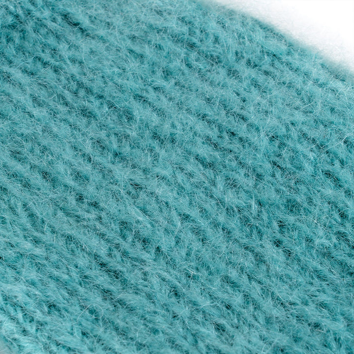 Fluffy Green Mohair and Silk Dog Sweater | Vanity Pet
