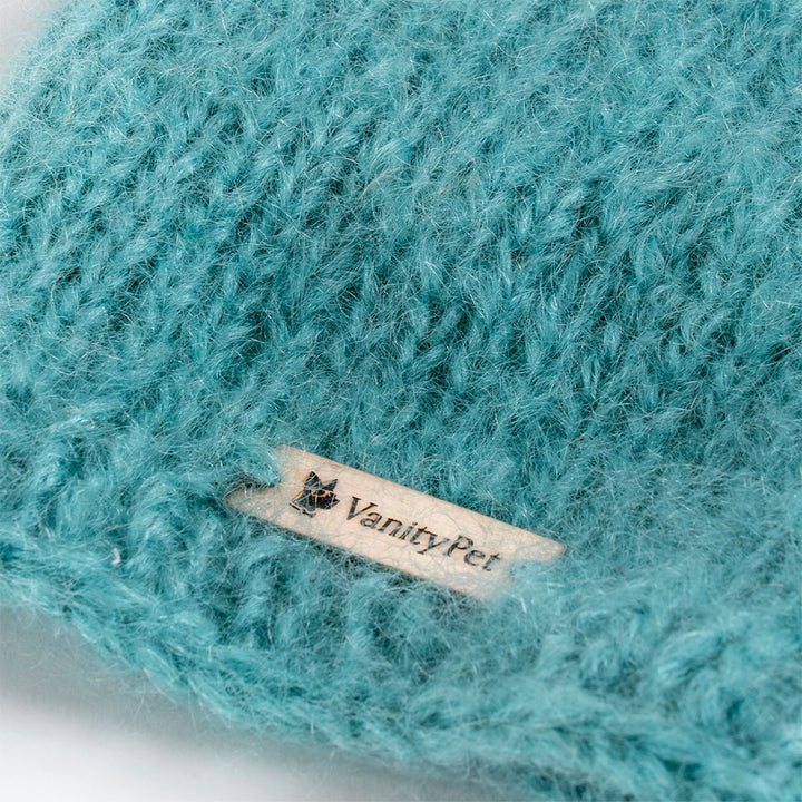Fluffy Green Mohair and Silk Dog Sweater | Vanity Pet