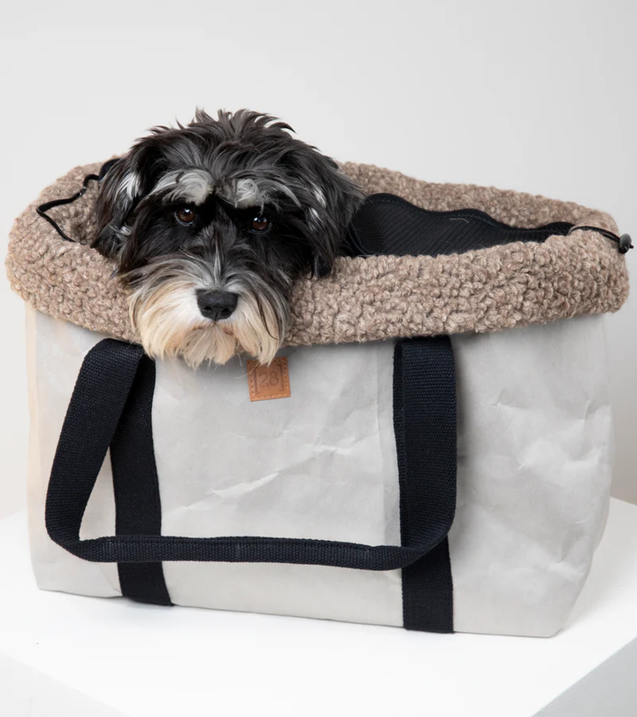Dorothea Dog Carrier Bag in Bouclé Wool + Net | 2.8 Duepuntootto