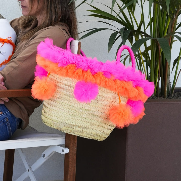 La Sportina Beach Handmade Straw and Tulle Beach Bag | Vanity Pet