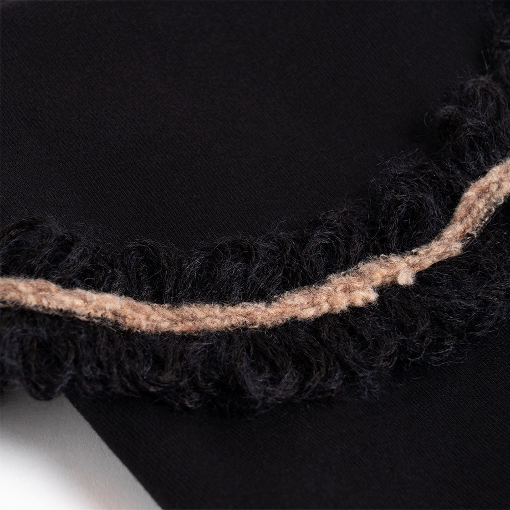 Sherpa RB Black Dog Sweatshirt in Cotton | Vanity Pet