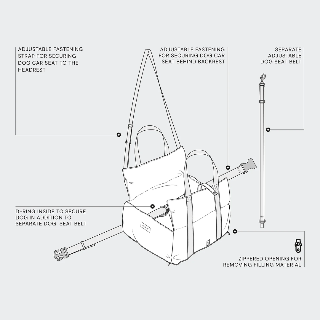 Portable Dog Car Seat Getaway | CLOUD7 Luxury Travel Accessory