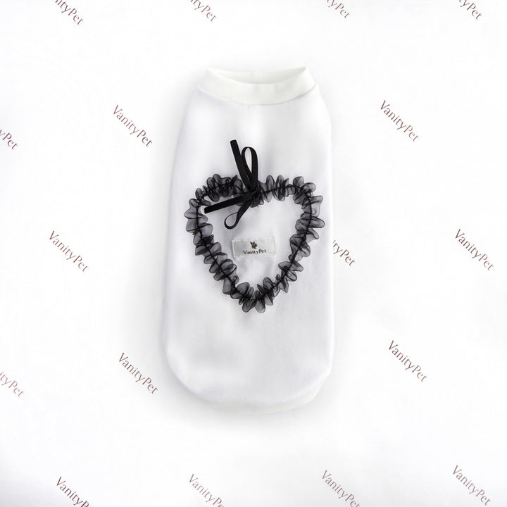 Sweet Heart Fashionable and Luxury Dog T-Shirt with Hearts Vanity Pet
