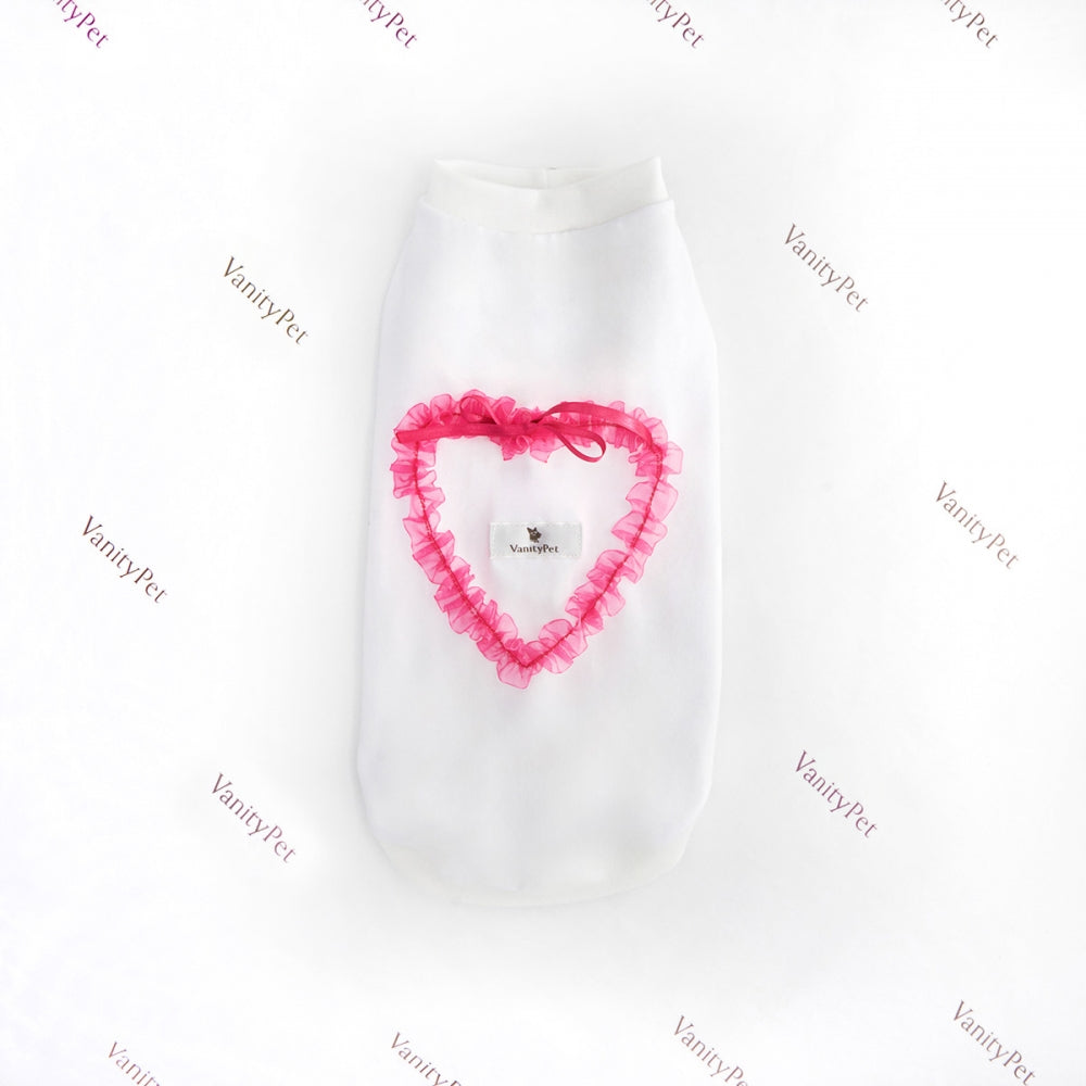 Sweet Heart Fashionable and Luxury Dog T-Shirt with Hearts Vanity Pet