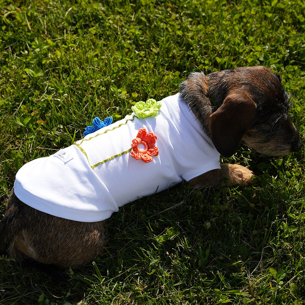 Spring Flower White T-Shirt for Dog | Vanity Pet