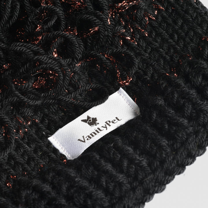 Bad Girl Black Handmade Sweater For Female Doggies | Vanity Pet
