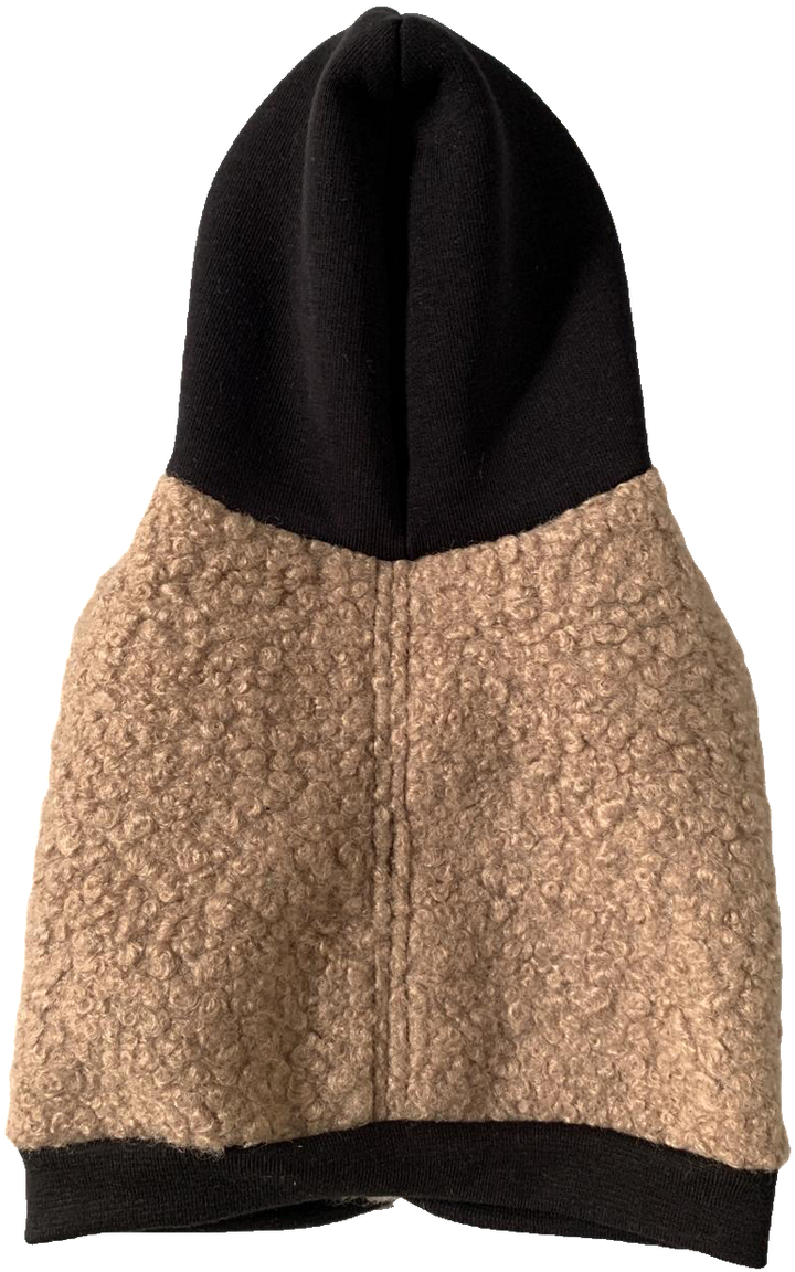 Sherpa SH Camel Dog Sweatshirt in Bouclé with Hood | Vanity Pet