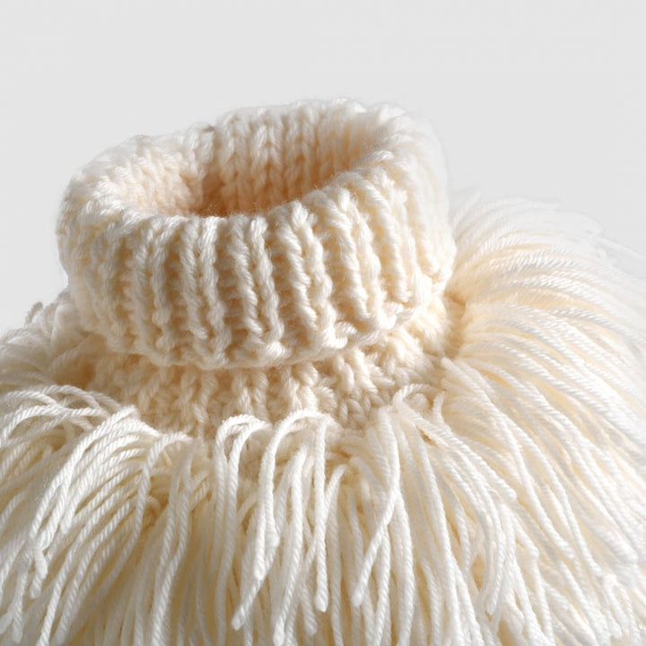 Cotton Candy White Handmade Dog Sweater | Vanity Pet